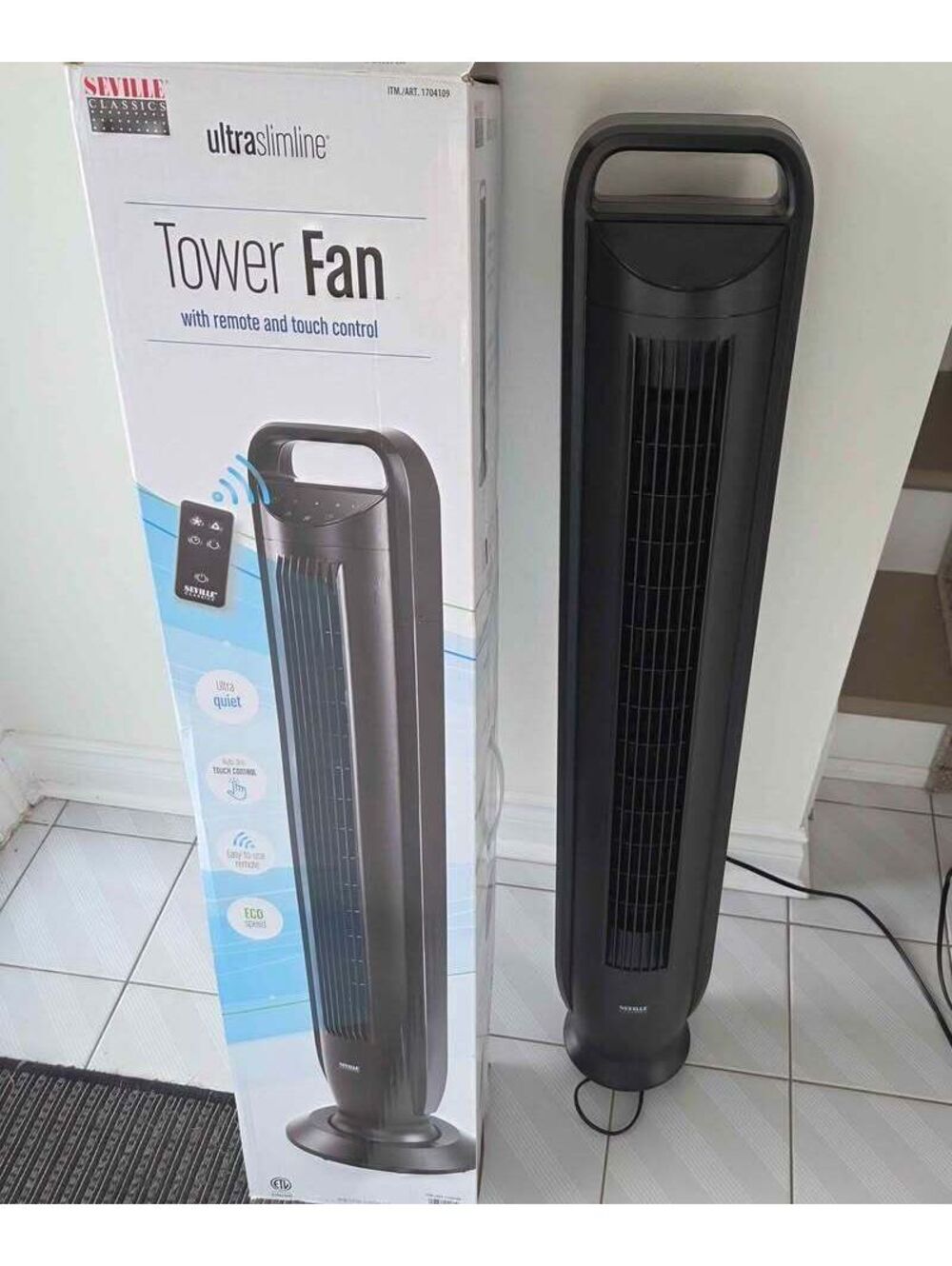 Seville Classics UltraSlimline Tower Fan